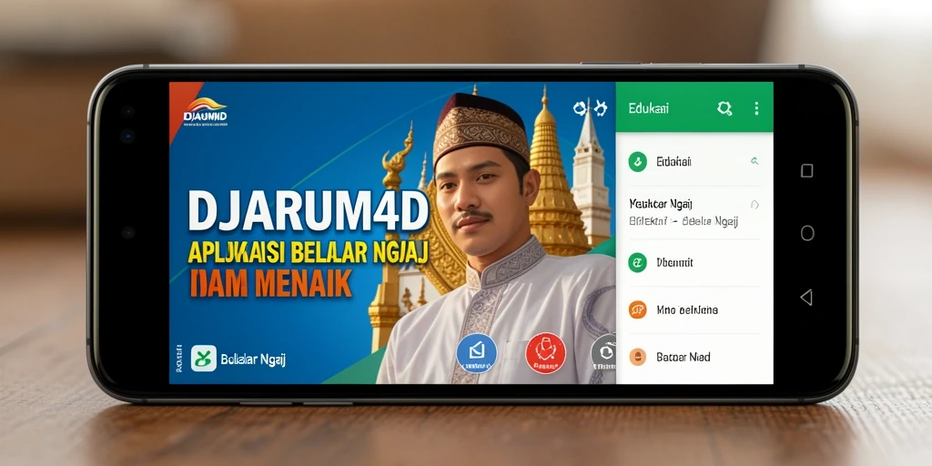 Antarmuka aplikasi DJARUM4D yang ramah pengguna untuk belajar Ngaji.