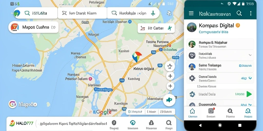 Antarmuka HALO777 yang intuitif dan fitur kompas digital yang akurat.