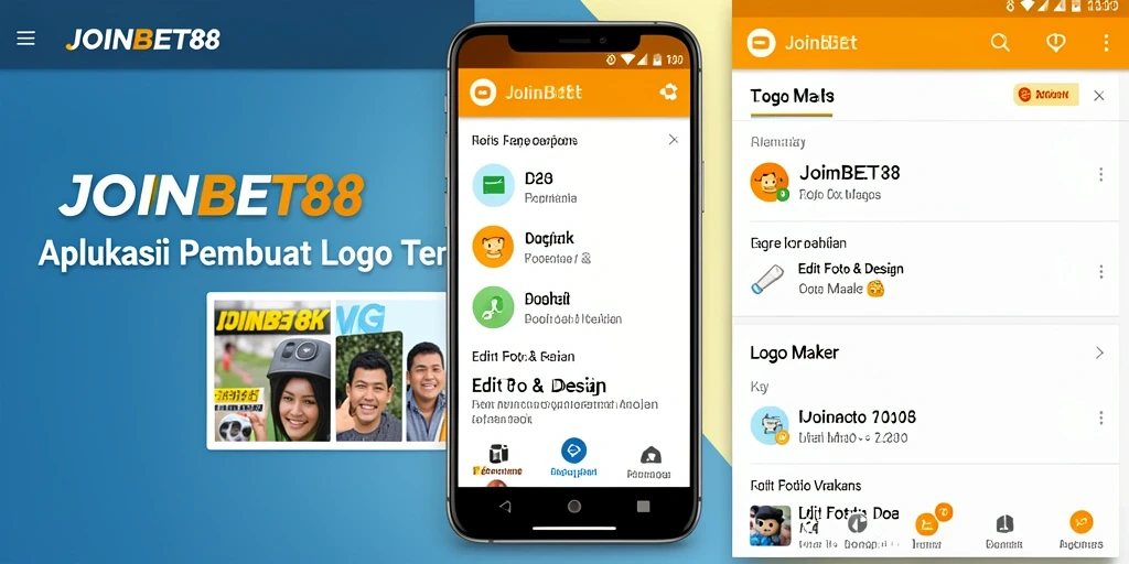 Tampilan antarmuka sederhana JOINBET88 untuk desain logo.