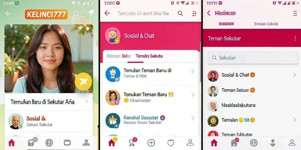 Tangkapan layar antarmuka KELINCI777 menampilkan fitur pencarian dan chatting.