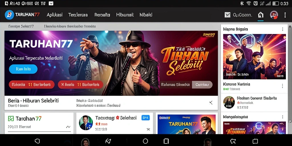 Antarmuka modern dan informasi terbaru seputar selebriti.