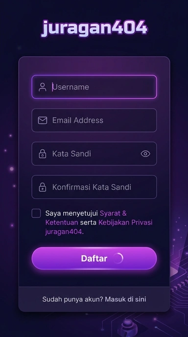 Buat Akun Baru Juragan404 Di Android